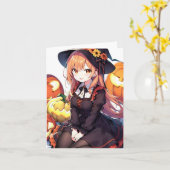 Carte Halloween Anime D (Fleur jaune)