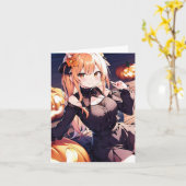 Carte Halloween Anime M (Fleur jaune)