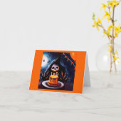 Carte Halloween - Anniversaire 4 (Fleur jaune)