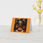 Carte Halloween - Anniversaire 5 (Fleur jaune)