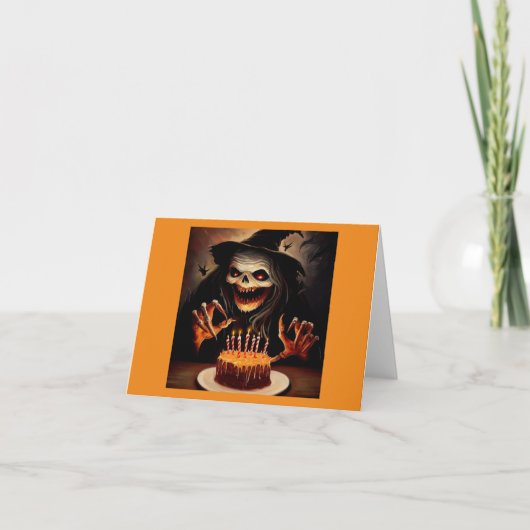 Carte Halloween - Anniversaire 5 (Devant)