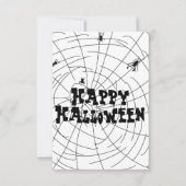 Carte Halloween Araignée Webs à la main (Devant)