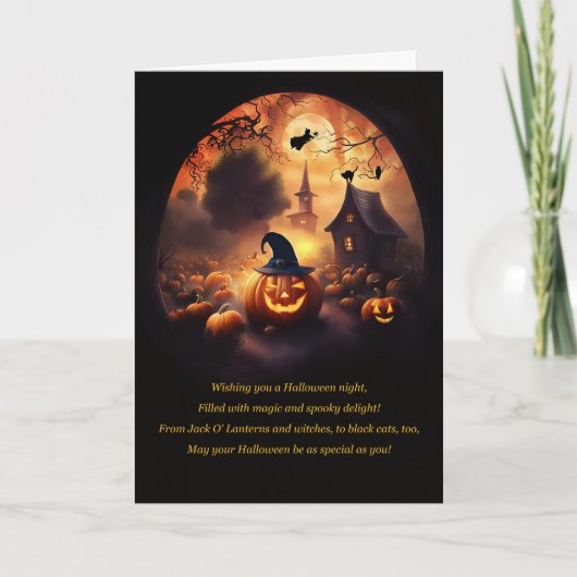 Carte Halloween avec Jack O Lanterns (Devant)
