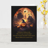 Carte Halloween avec Jack O Lanterns (Fleur jaune)
