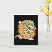 Carte Halloween Avocado Mummy (Fleur jaune)