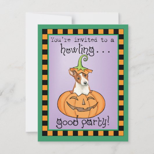 Carte Halloween Basenji (Devant)