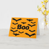 Carte Halloween Batty "Boo" (Fleur jaune)