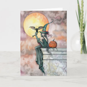 Carte Halloween 'Batty Cat' de Molly Harrison