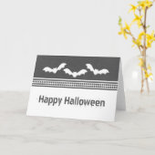 Carte Halloween Batty, gris foncé (Fleur jaune)