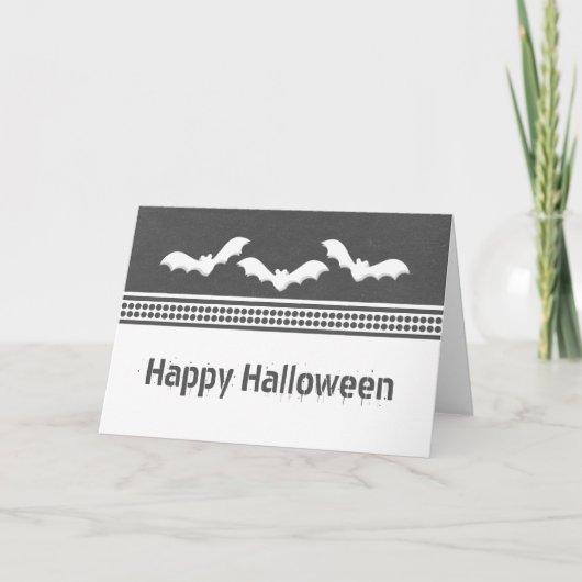 Carte Halloween Batty, gris foncé (Devant)