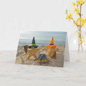 Carte Halloween Beach Stars (Fleur jaune)