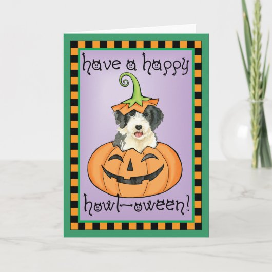 Carte Halloween Beardie (Devant)