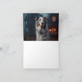 Carte Halloween, berger australien (Intérieur)