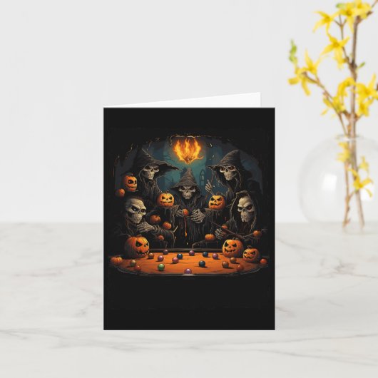 Carte Halloween Billiards (Fleur jaune)