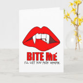 Carte Halloween Bite Me (Fleur jaune)