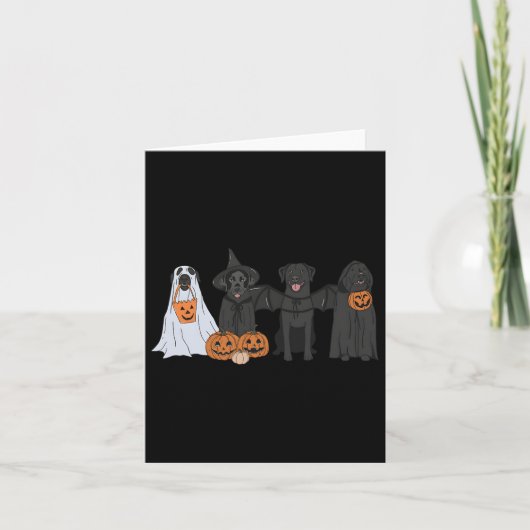Carte Halloween Black Labrador (Devant)