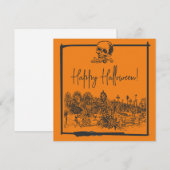 Carte Halloween Black & Orange (Devant / Derrière)