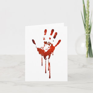 Carte Halloween Bloody Hand Imprimer costume Zombie
