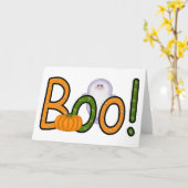 Carte Halloween BOO ! ! (Fleur jaune)