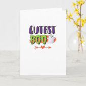 Carte Halloween Boo Cutest Funny Décontracté (Fleur jaune)