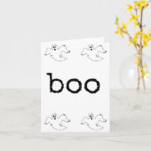 Carte Halloween, Boo, Fantômes, Mignonne (Fleur jaune)