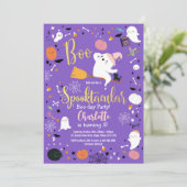 Carte Halloween Boo Little Ghost Girl Anniversaire (Debout devant)
