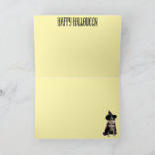 Carte Halloween Border Collie Sorcière (Intérieur)
