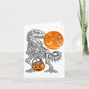 Carte Halloween Boys Dinosaur Skeleton T Rex Scanner Pum