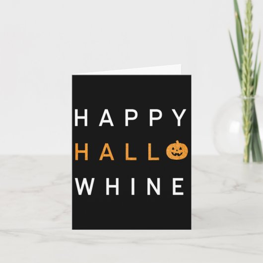 Carte Halloween branché Happy Hello Whine (Devant)