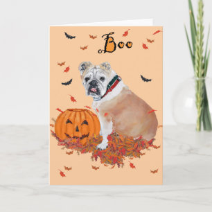 Carte Halloween Bulldog anglais