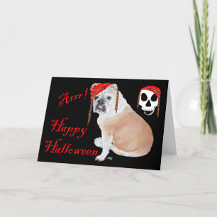 Carte Halloween Bulldog anglais