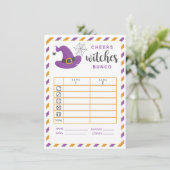 Carte Halloween Bunco Cheers Sorcières 2 tours (Debout devant)