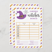 Carte Halloween Bunco Cheers Sorcières 2 tours (Devant / Derrière)