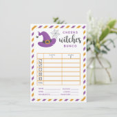 Carte Halloween Bunco Cheers Sorcières 2 tours (Debout devant)