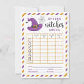 Carte Halloween Bunco Cheers Witches Thème Octobre (Dos)