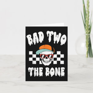 Carte Halloween Byd Two The Bone Funny 2nd Birthday Ske