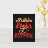 Carte Halloween Camping Zombie Apocalypse Formation Amus (Fleur jaune)