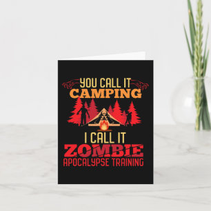 Carte Halloween Camping Zombie Apocalypse Formation Amus