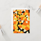 Carte Halloween Candy Corn Seamless Pattern (Devant/Arrière en situation)