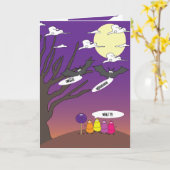 Carte Halloween Candy Peur ! (Fleur jaune)