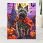 Carte Halloween Cane Corso Vampire Citrouilles Épouvanta (Devant)