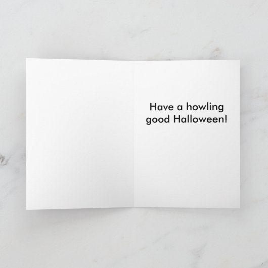 Carte Halloween caniche (Intérieur)