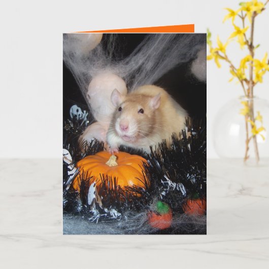 Carte Halloween Card (Fleur jaune)
