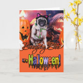 Carte Halloween - Carlin - Lily Lou (Fleur jaune)