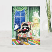 Carte Halloween Cat Mouse Cute Spooky card (Devant)