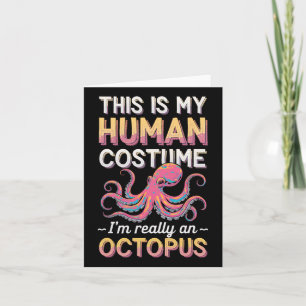 Carte Halloween C'Est Mon Costume Humain Je suis Vraimen