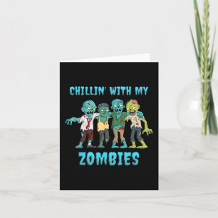 Carte Halloween Chillin Avec Mes Zombies Garçons Filles