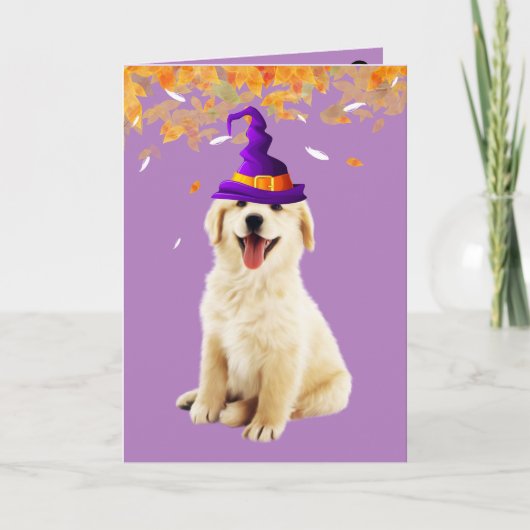 Carte Halloween Chiot méchant (Devant)