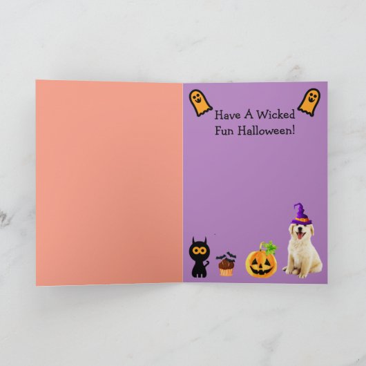 Carte Halloween Chiot méchant (Intérieur)