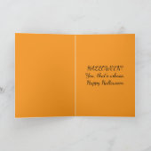 Carte Halloween Chouette Vintage avec Citrouille (Intérieur)